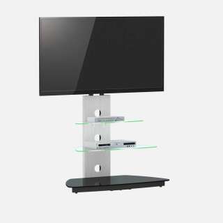 LCD Standfuß in Grau Schwarz Glas