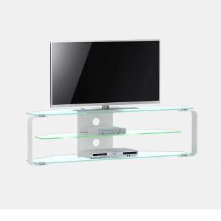 Fernsehtisch aus Glas mit LED Beleuchtung