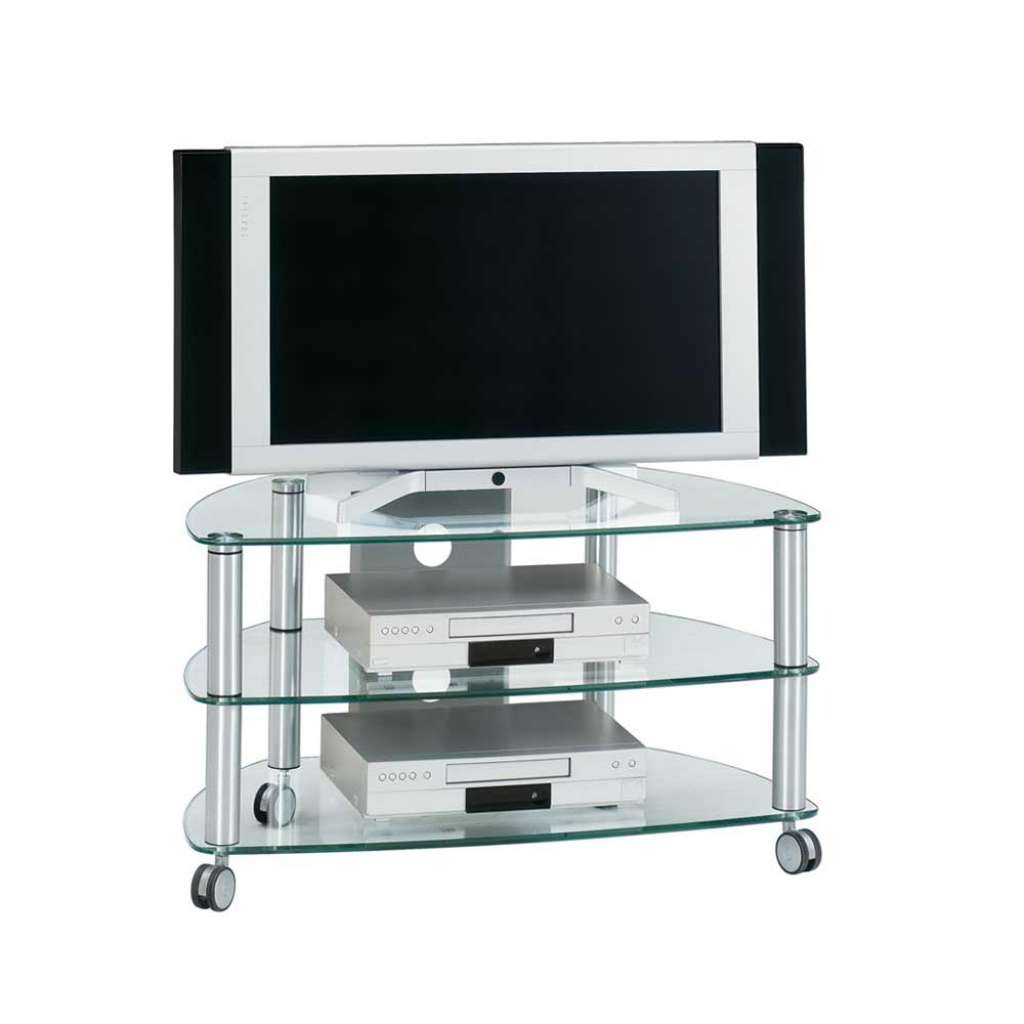 TV Wagen aus Glas Aluminium