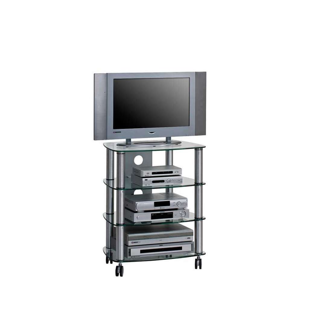 Hifi Rack auf Rollen Glas