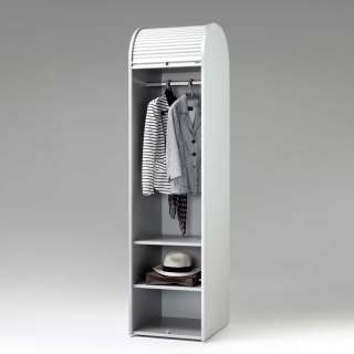 Rolladen-Garderobenschrank in Weiß 50 cm breit