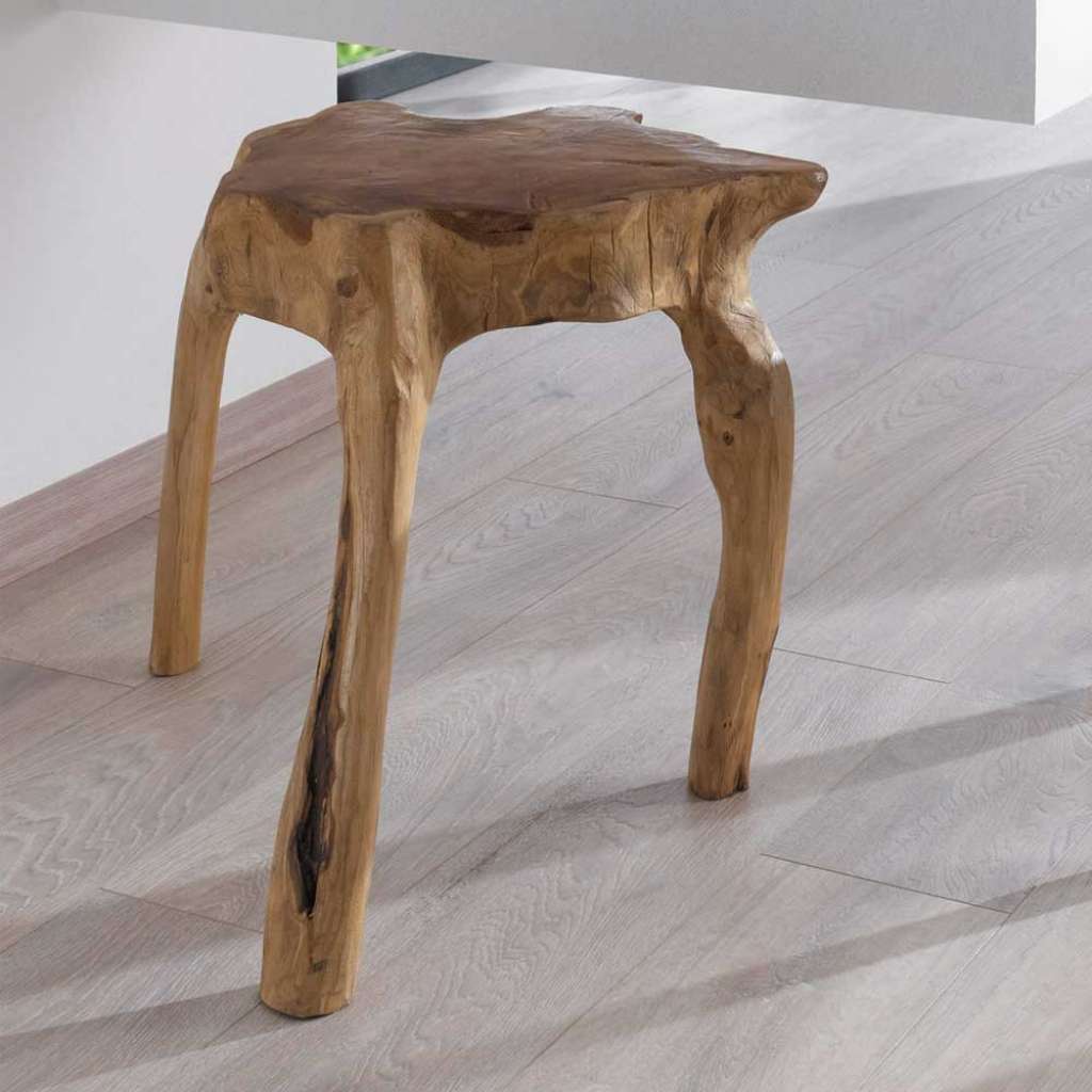 Hocker aus Wurzelholz Teak