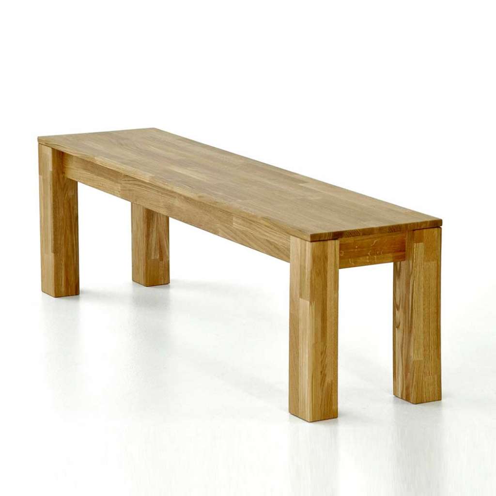 Holzbank aus Wildeiche Massivholz lackiert