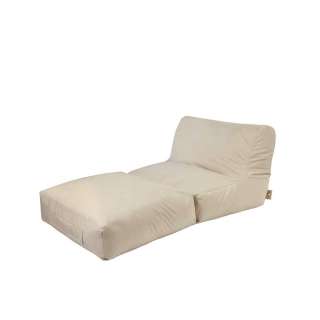 Sitzsack Liege in Beige für Draußen und Drinnen