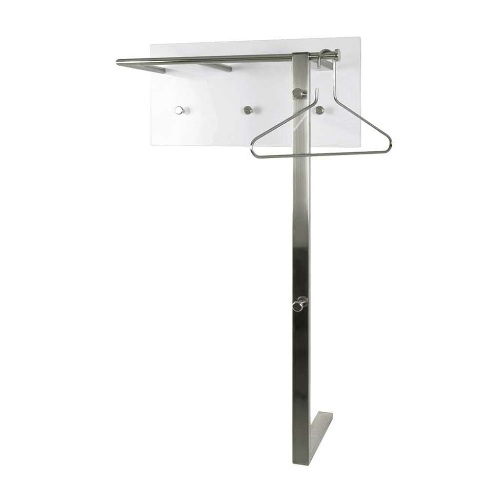 Hängegarderobe mit Haken Weiß Hochglanz