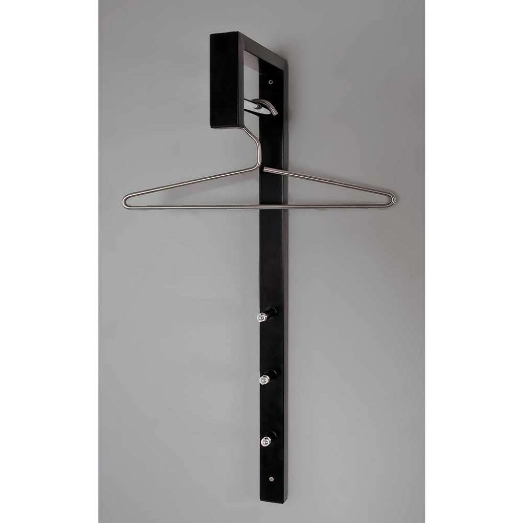 Hängegarderobe in Schwarz Haken