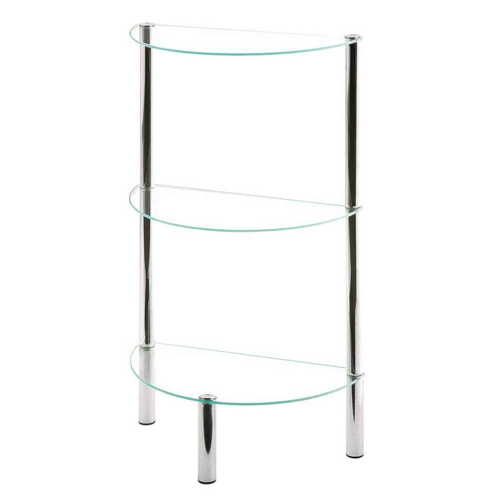 Standregal aus Glas Halbrund