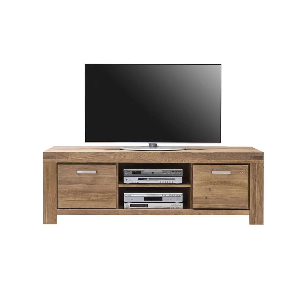 TV Board aus Wildeiche massiv Türen