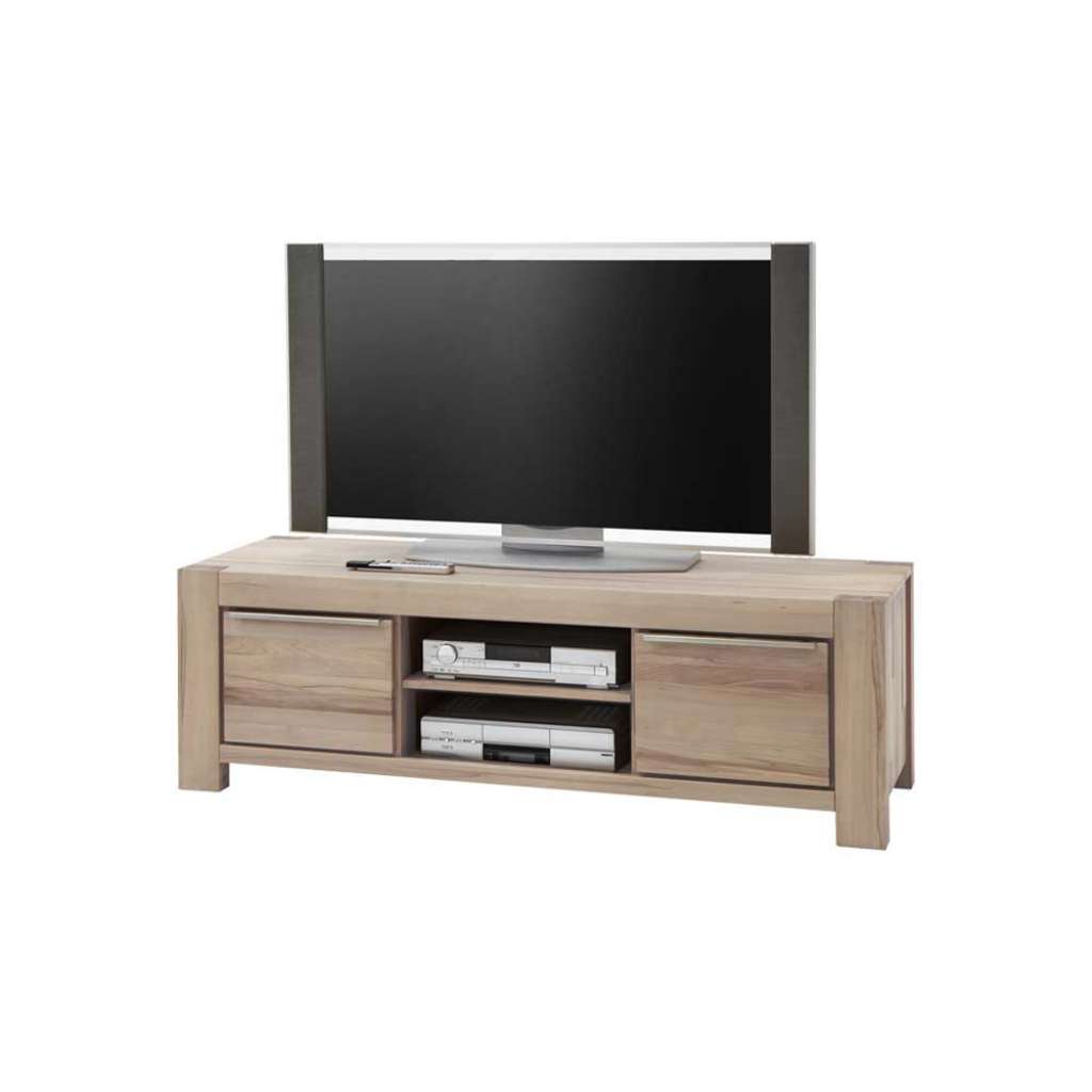TV Lowboard aus Wildeiche Massivholz Weiß geölt