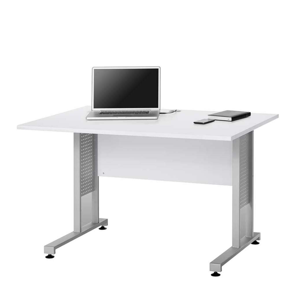 Schreibtisch mit Kabelkanal Weiß