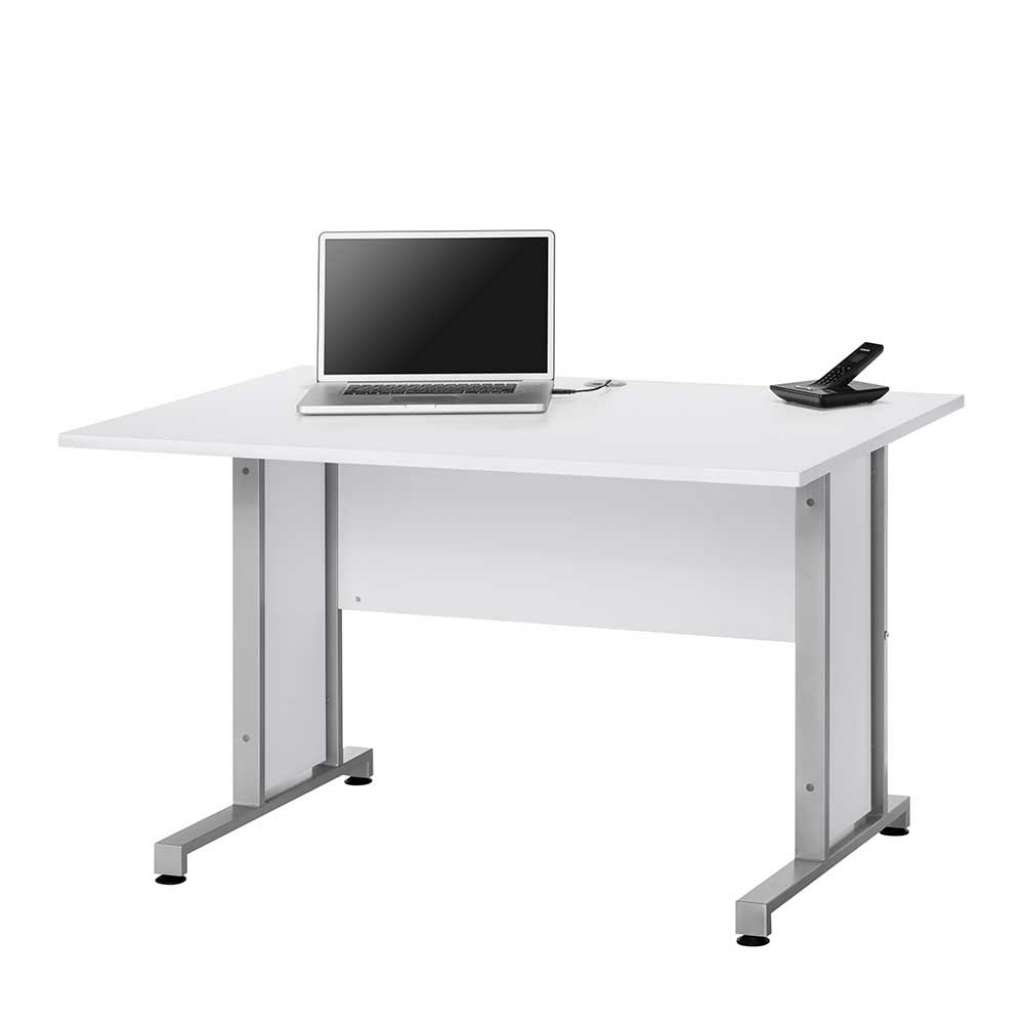 Computer Schreibtisch in Weiß 120 cm