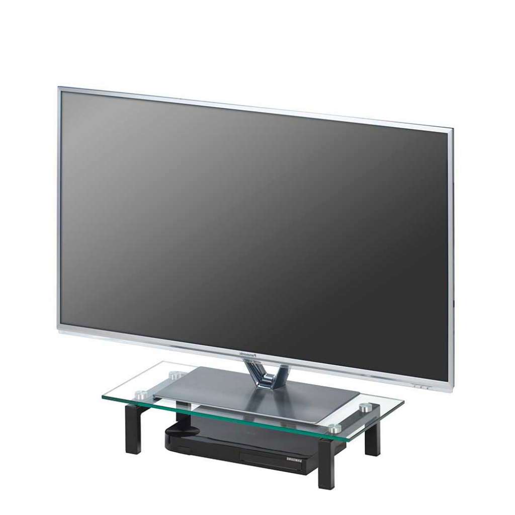 Fernseher Aufsatz in Schwarz Glas