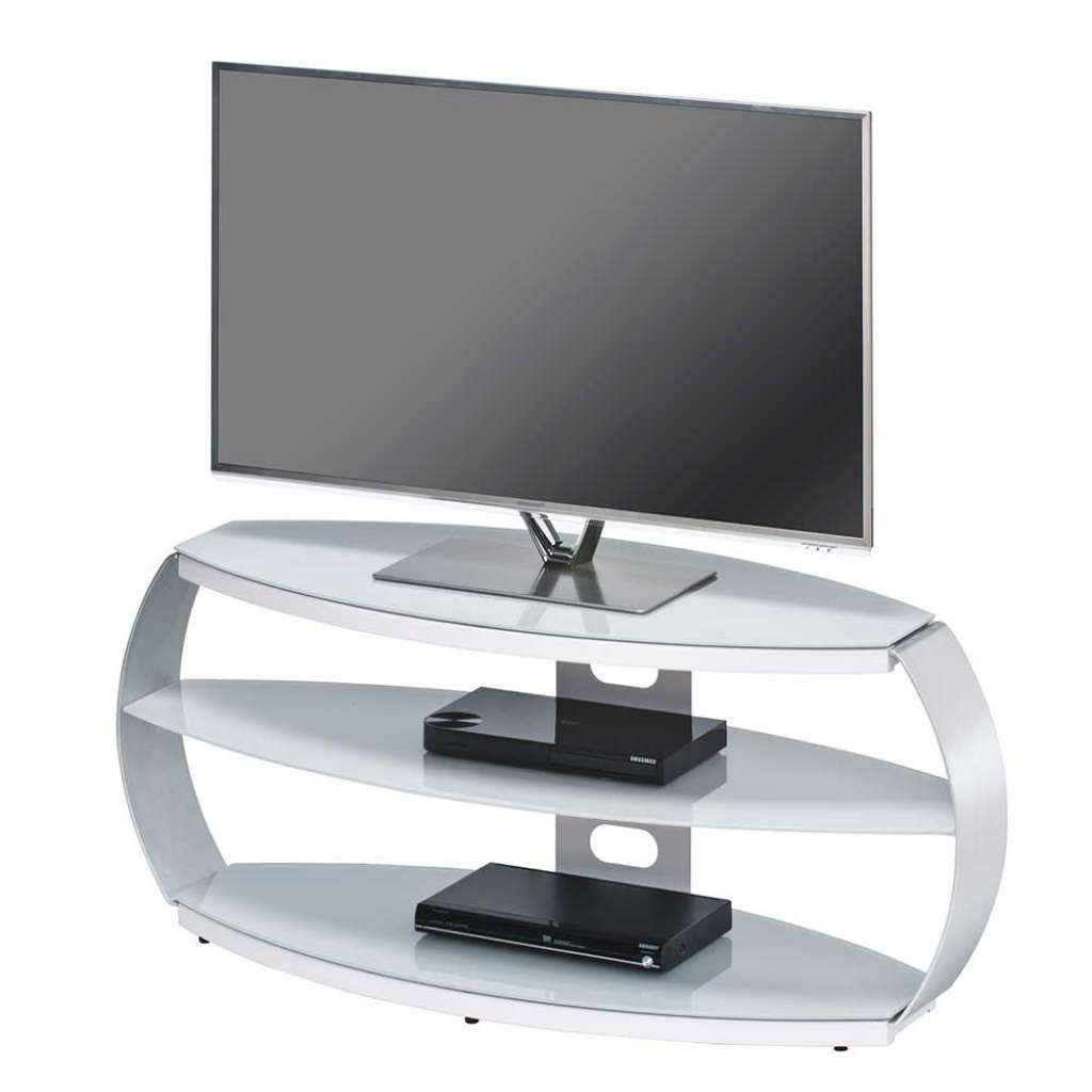 TV Rack in Grau Oval