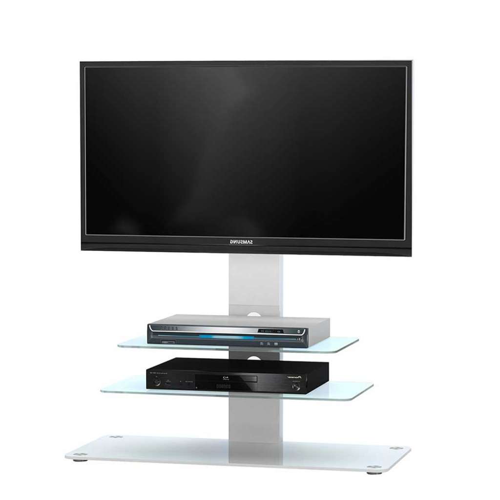 TV Rack in Weiß mit blauer Beleuchtung
