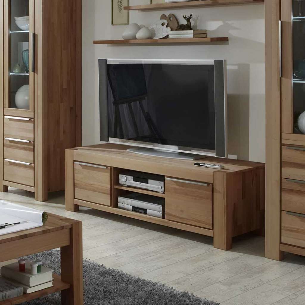 TV Board aus Wildeiche Massivholz Türen