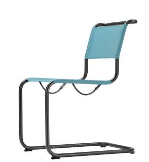 Thonet - S 33 N All Seasons - schwarz - Netzgewebe petrol - outdoor