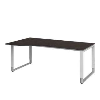 Schreibtisch in Braun Grau höhenverstellbar