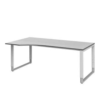 Höhenverstellbarer Schreibtisch in Weiß 180 cm
