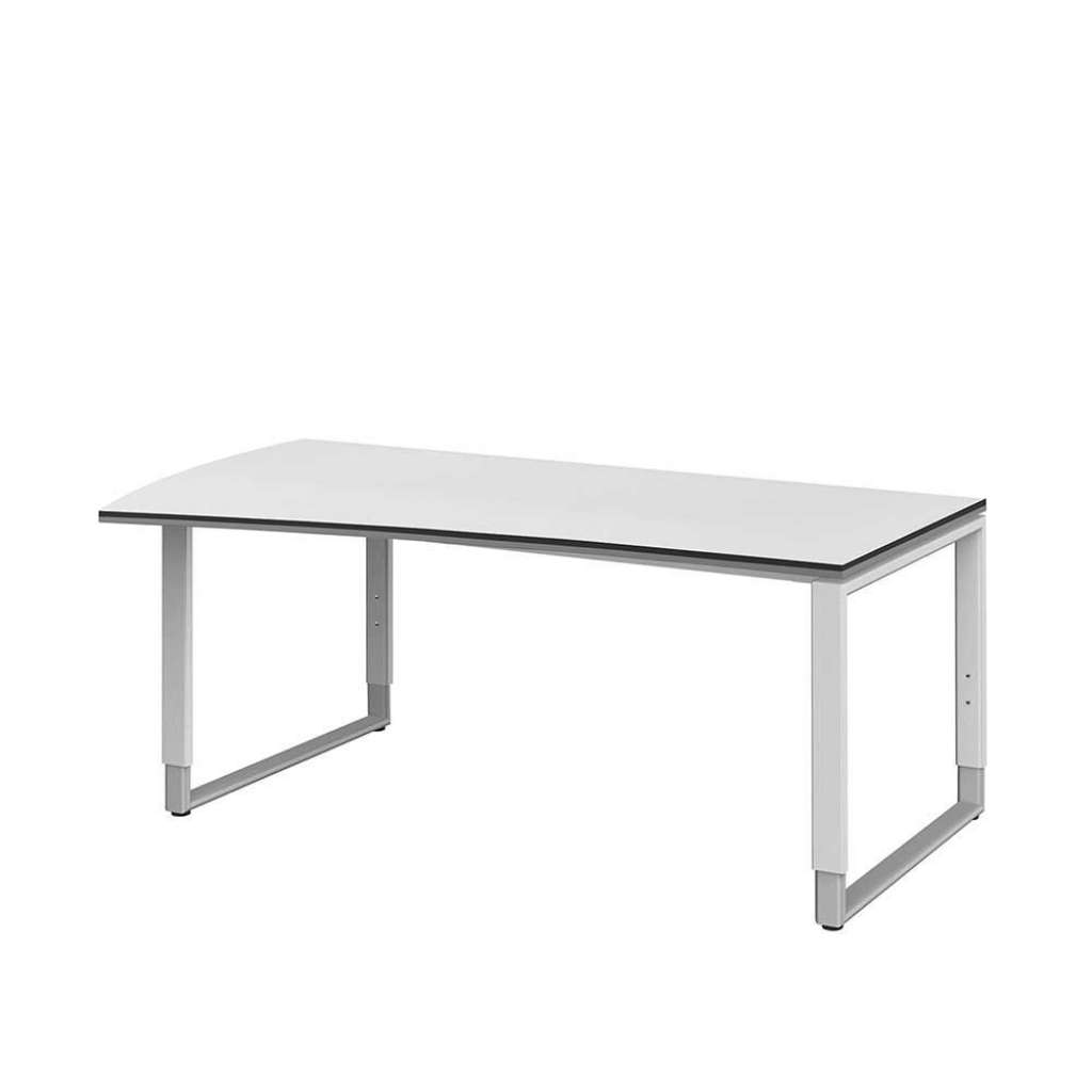 PC Schreibtisch in Weiß höhenverstellbar