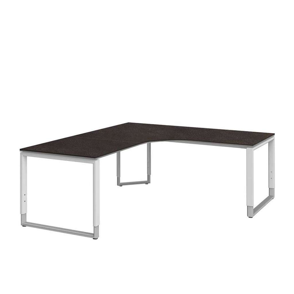 Höhenverstellbarer Eckschreibtisch in Braun 180 cm breit