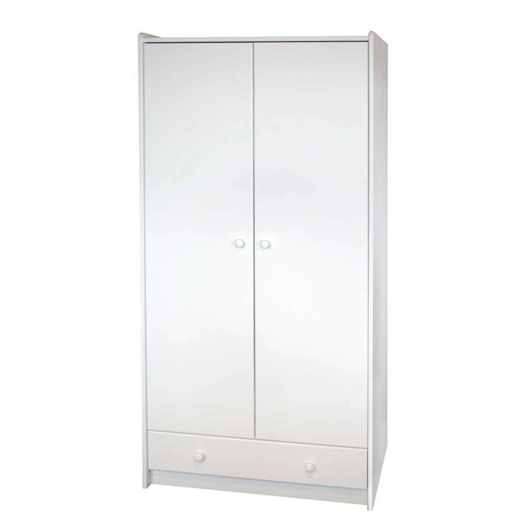 Kleiderschrank in Weiß 180 cm hoch