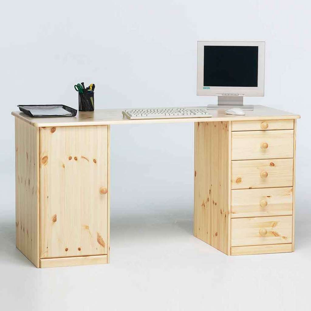 Massivholz Schreibtisch aus Kiefer 150 cm