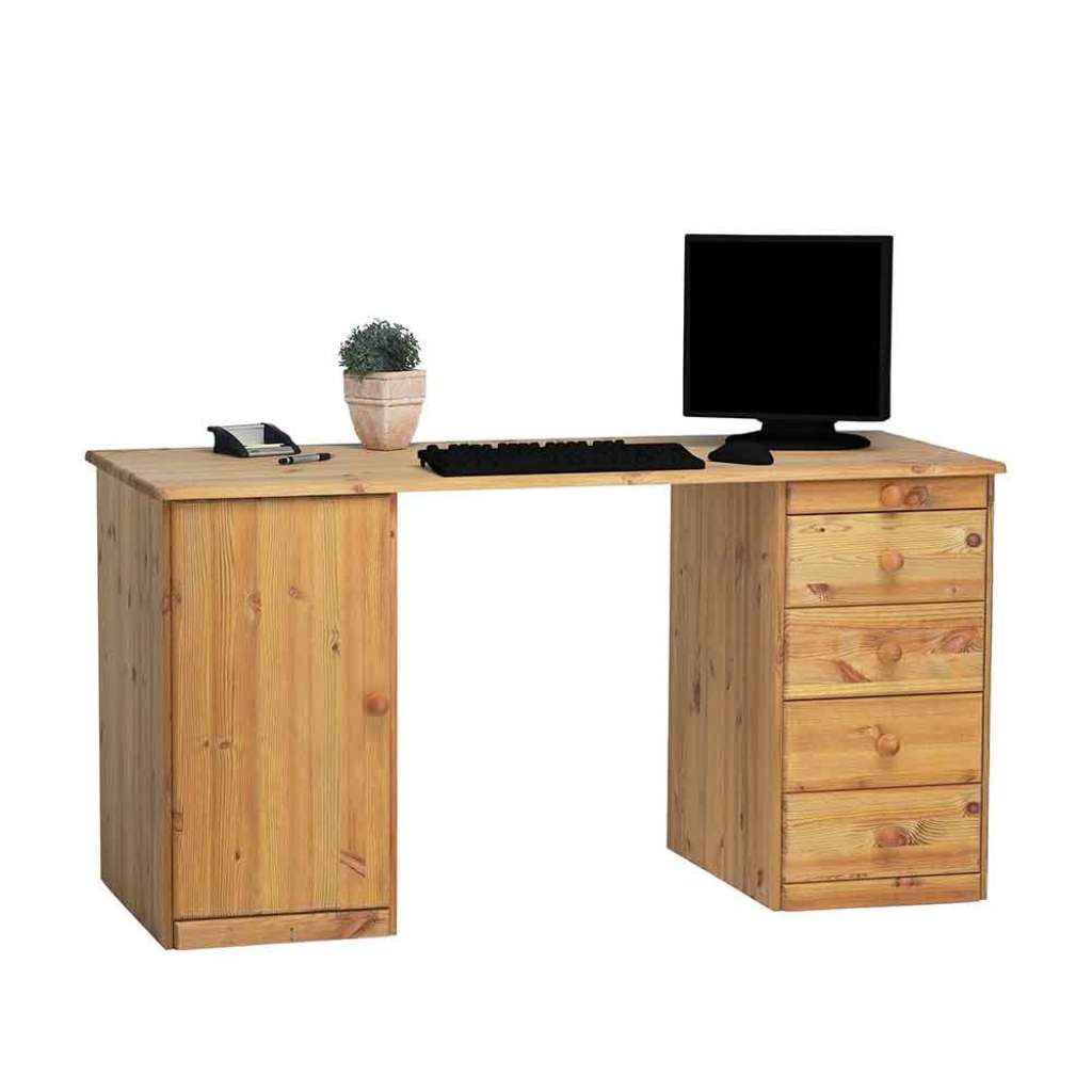 Schreibtisch aus Kiefer Massivholz 150 cm