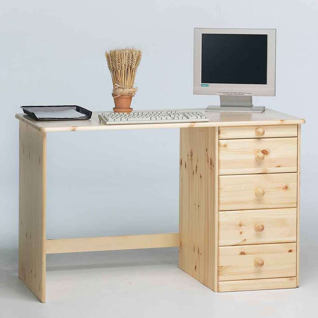 Schreibtisch aus Kiefer Massivholz 120 cm