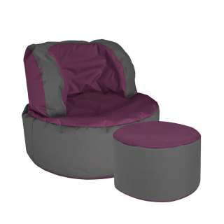 Sitzsack Sessel in Violett Grau