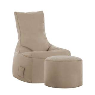 Sessel als Sitzsack Beige