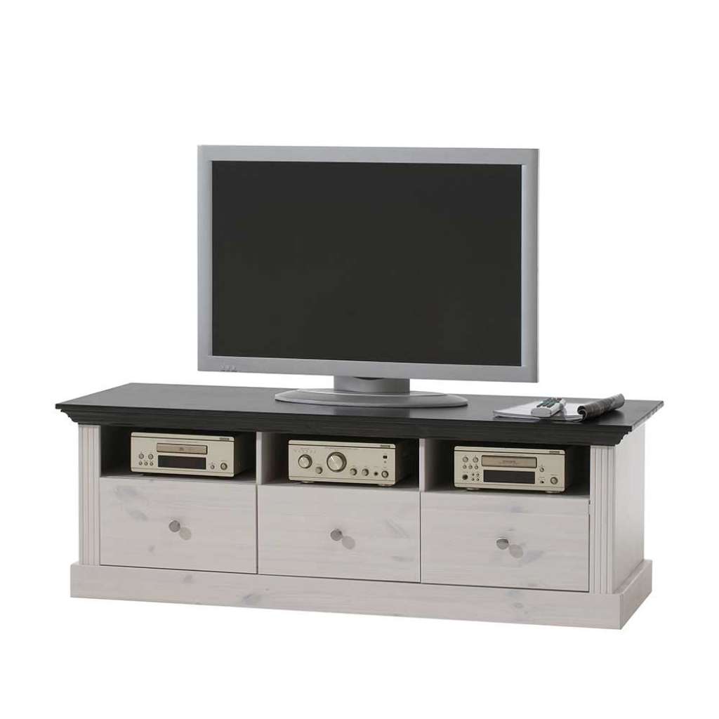 TV Lowboard im Landhausstil Weiß