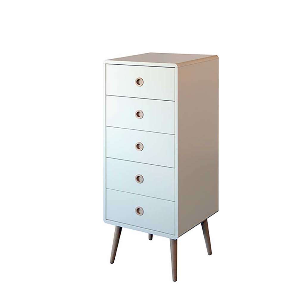 Retro Kommode mit Schubladen Weiß