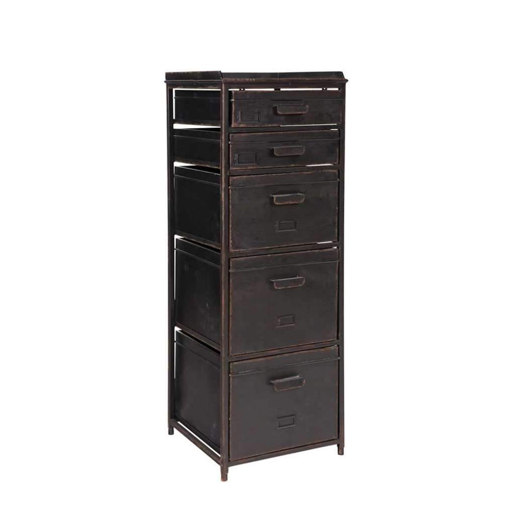 Schubladenkommode in Rostfarben Industry Design