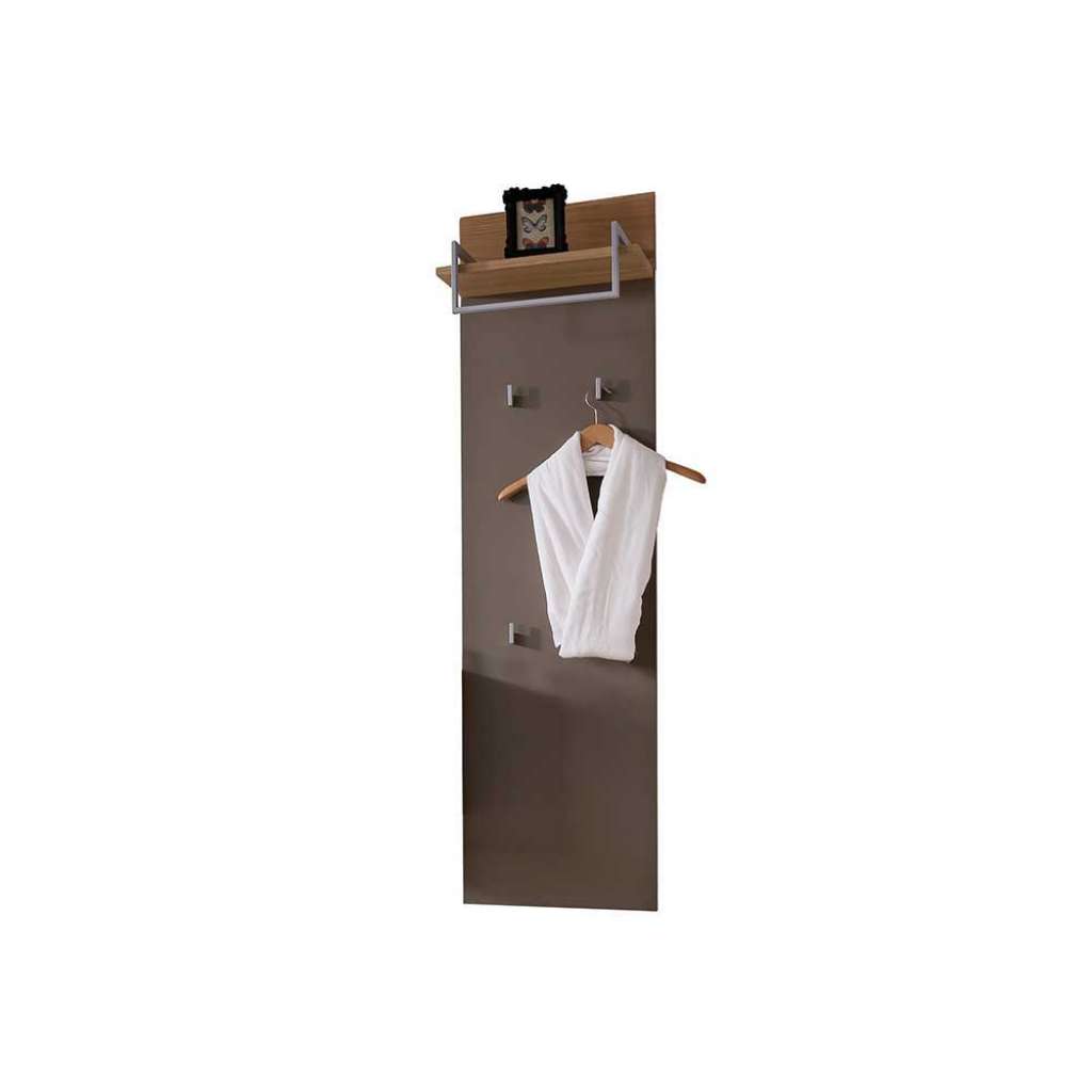 Flurgarderobe in Grau Braun Wildeiche