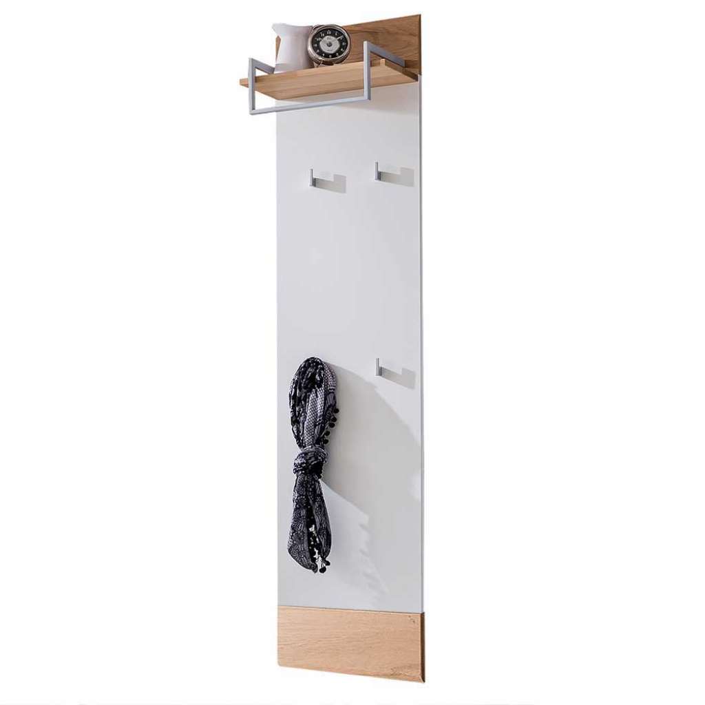 Flurgarderobe in Weiß Wildeiche Bianco
