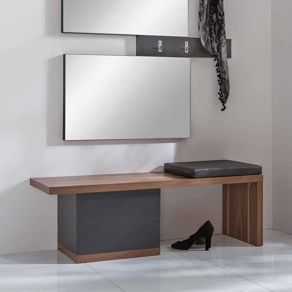 Flurbank in Nussbaum Granit Grau