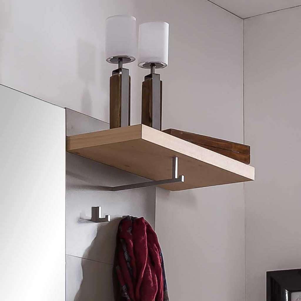 Garderobe in Grau Braun Wildeiche furniert