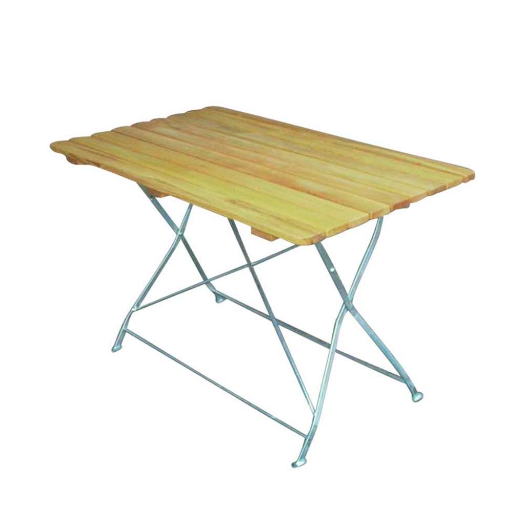 Klappbarer Gartentisch massiv Stahl