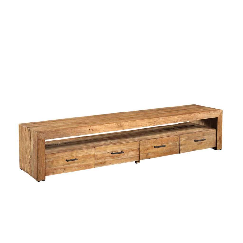 TV Lowboard aus Teak Massivholz 240 cm