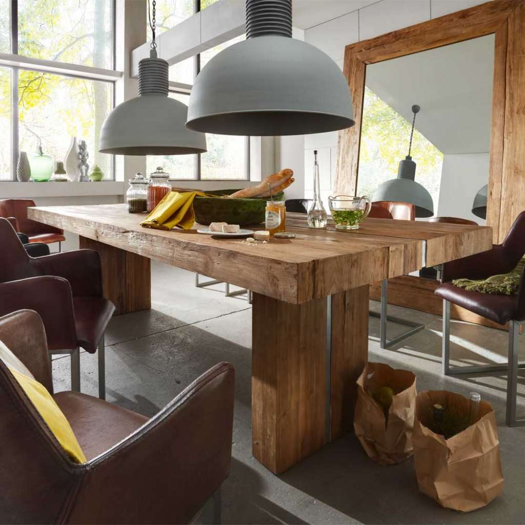 Esstisch aus Teak Massivholz unbehandlet