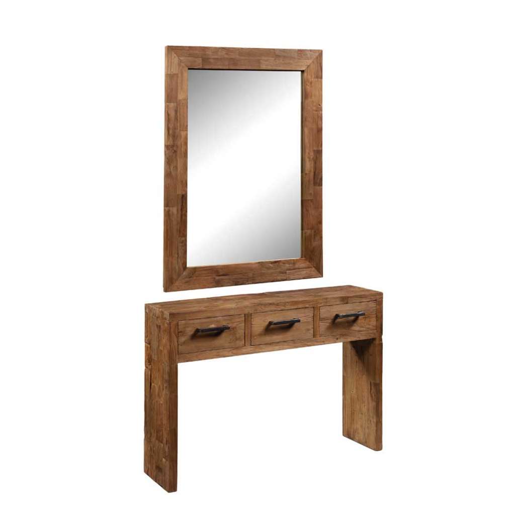 Flurmöbel Set aus Teak Altholz massiv (2-teilig)