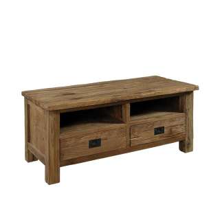 TV Board aus Teak Massivholz Schubladen