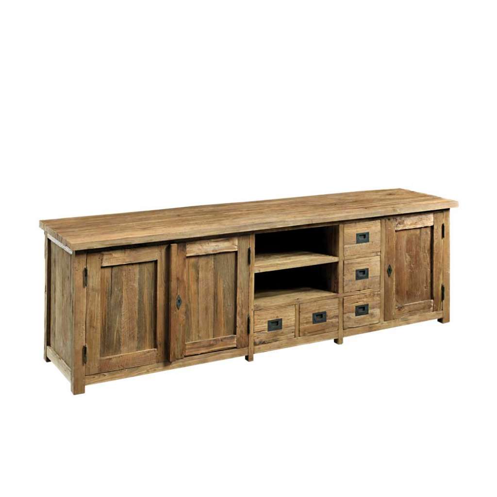TV Unterschrank aus Teak Massivholz 210 cm