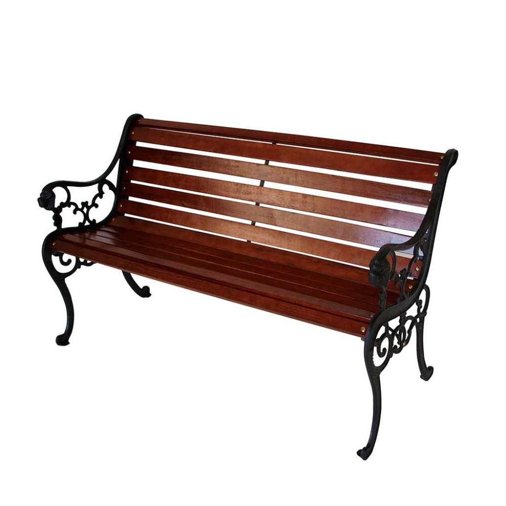 Terrassenbank aus Holz Gusseisen