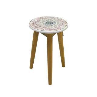 Sitzhocker mit Paisley Muster Rund