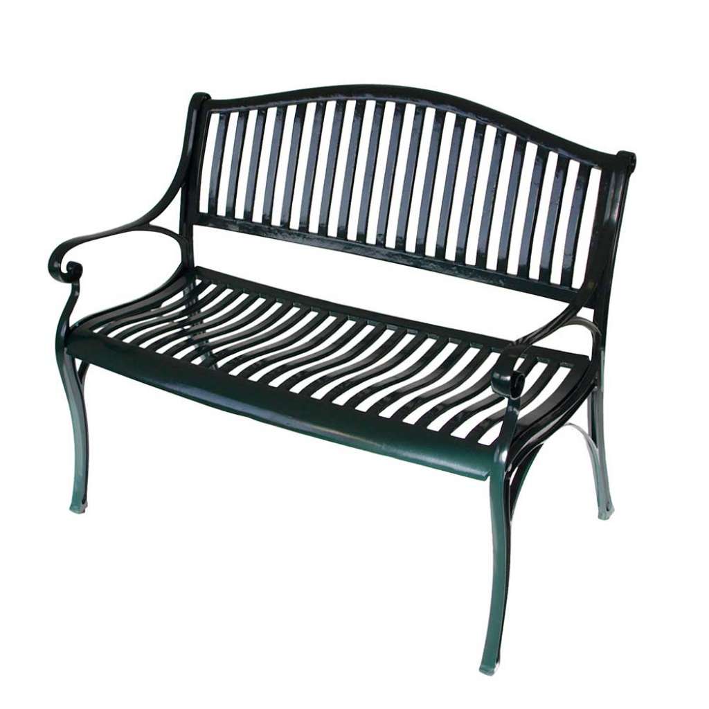 Garten Sitzbank in Grün Aluguss