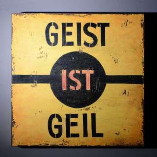 Deko Holzbild in Gelb Schwarz 30 cm breit