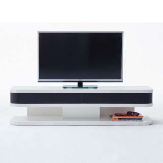 Fernsehmöbel in Weiß Schwarz 150 cm