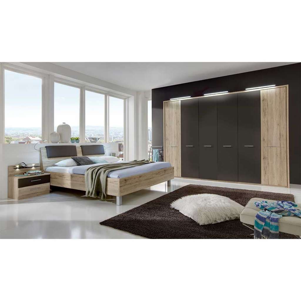 Schlafzimmer Set in Eiche Braun modern (4-teilig)