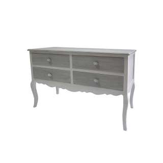Flur Kommode in Grau Weiß Shabby Chic